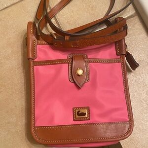 Dooney & Bourke Pink and Brown Crossbody Bag